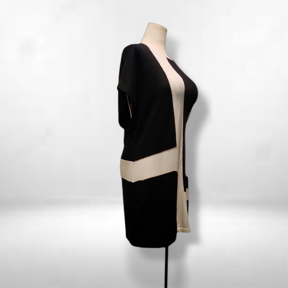 ALFANI Black and Off White Geometric Dress - Picture 3 of 7